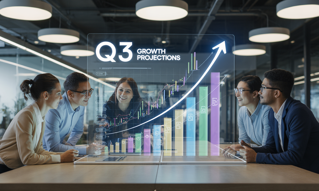 Team analyzing growth data